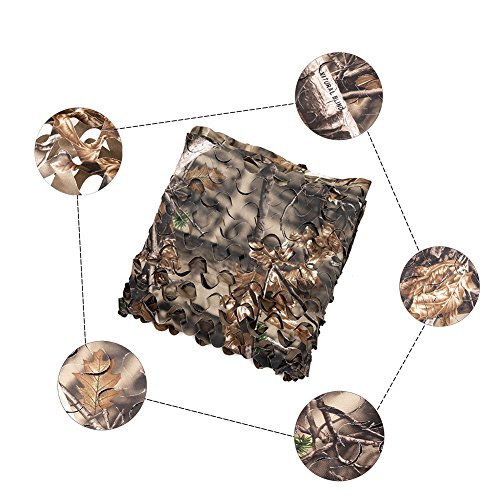 Auscamotek 300D Woodland Camo Netting Camouflage Net Hunting Blinds 5x6.5/10/13/20 feet Different Size and Colors Available