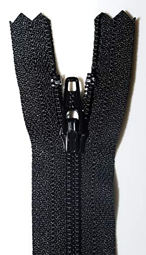 Pack of 5 YKK Nylon Black Closed end Zip 8,9,10,11,12,15,20. Size 3. (10 inch) - Image 2