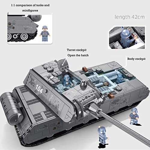 LTWAAXP Technik Modell Bausteine, Bausteine Panzer Bausatz 2127 Teile Modellbausatz Konstruktionsspielzeug… – Bild 6
