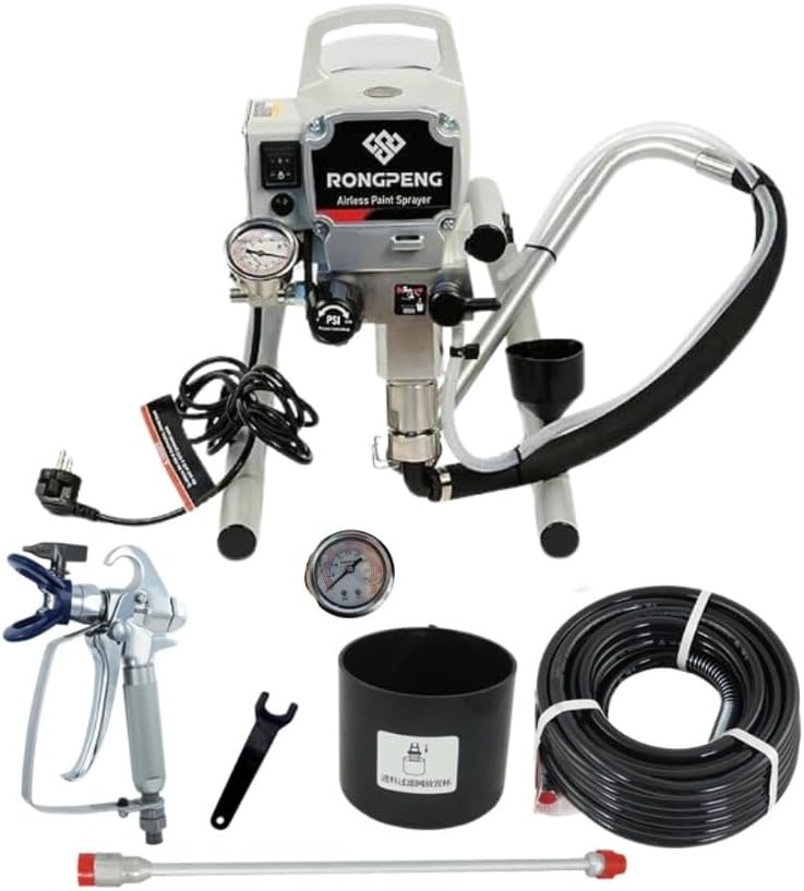 - Rongpeng Airless Corded Electric Paint Sprayer for Commercial Use R-450, White
