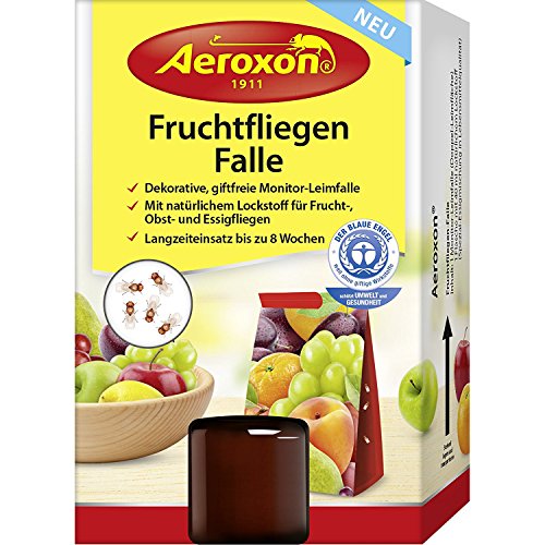 Aeroxon Fruchtfliegenfalle - Extra große Fangfläche für lang...