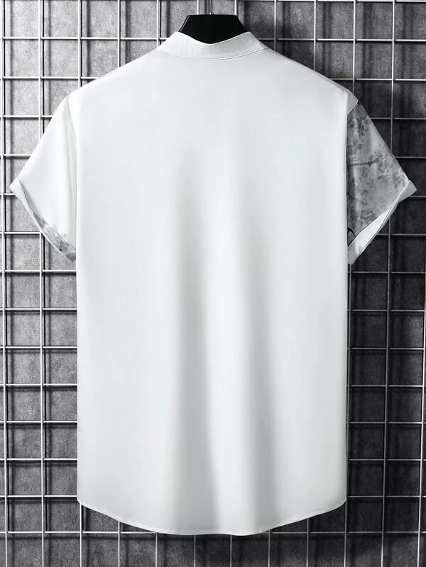 Image of Men's Lycra Digital Print Casual New Shirt Casual Shirts