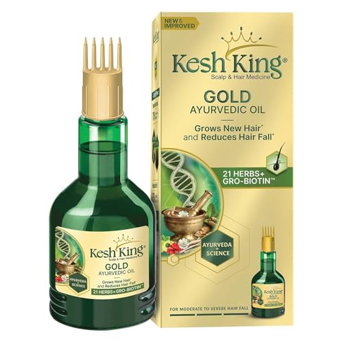 Kesh King Gold Ayurvedic Hair Oil with 21 Herbs and Gro-Biotin, H...
