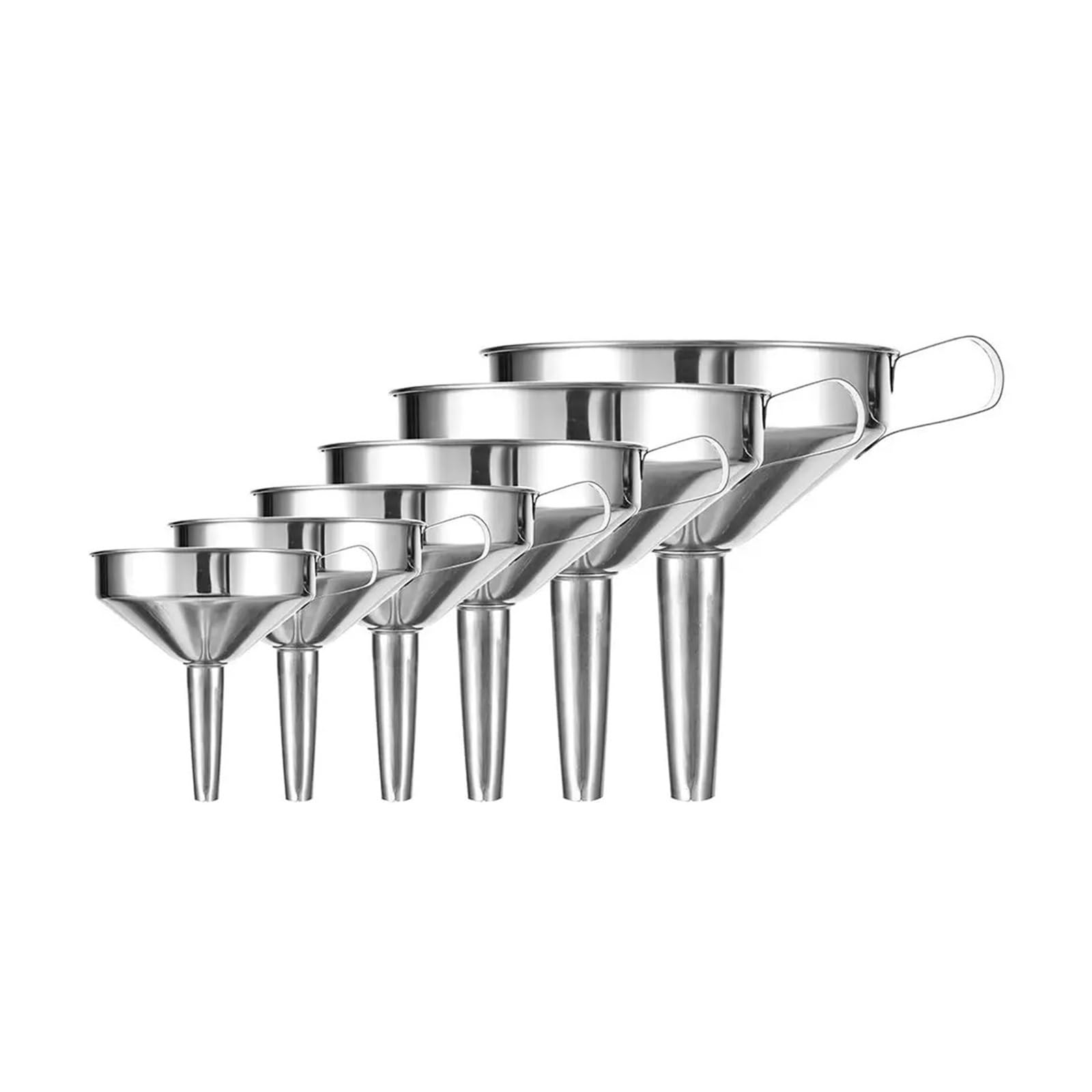 Embudo metálico de acero inoxidable, Colador de filtro desmontable de embudo de cocina grande de acero inoxidable for aceite de cocina(20 CM)