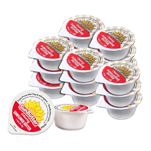 Image of SunButter Sunflower Butter 16 Pack of 1.1oz Sunflower Seed Butter Packets. Sun Butter, Sunbutter Cups