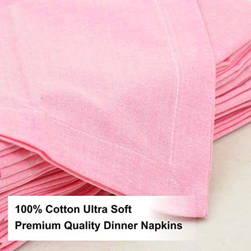 Servilletas de Tela de Algodón color Rosa Baby Pack 12 miniatura 4
