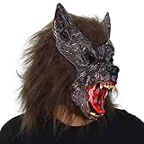 FREE BEAUTY Halloween Wolf Mask Party Cosplay Costume Werewolf Dress Up Mask Werewolf Mask Scary Latex Full Head Mask