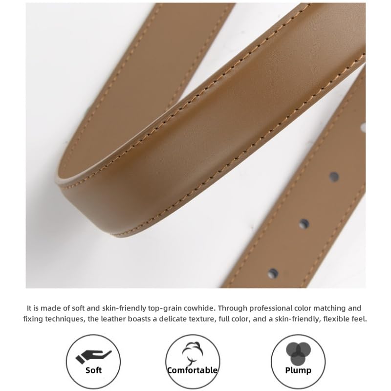 Womens Fashion Leather Wide Belts Ladies Silver Buckle Retro Belts Student Youth Decorative Belt for Dress Jeans Coat3