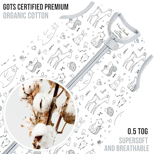 Mama Cheetah Baby Sleep Sack 0.5 TOG, Organic Cotton Baby Wearable Blanket, Swaddle Transition Baby Sleeping Bag, Boy Girl Newborn Infant, XXL (24-48 M) - Image 2