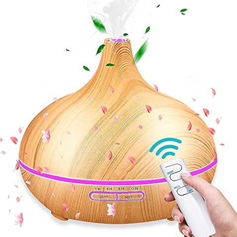 SunTop 550ml Aroma Diffuser, Ultraschall Luftbefeuchter Aromatherapie Ätherische Öle Luftbefeuchter Cover