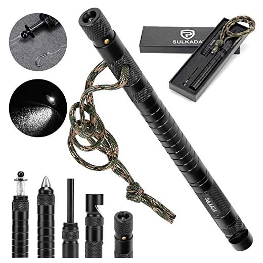 Gifts for Men Dad Boyfriend,Survival Gear Kits 9 in 1 Fishing Hiking Hunting Birthday Gift Ideas for Husband Him Son, Emergency Survival Tool