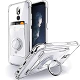 Shields Up for LG Stylo 5 Case, LG Stylo 5/5X/5V/LG stylo 5 Plus Case, Minimalist Wallet Case with Card Holder and Ring Kickstand/Stand, [Drop Protection] Slim Protective Cover for LG Stylo 5 - Clear
