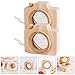 6 Pcs Kids Kaleidoscope Camera Toy - Wooden Miniature Cameras with Lenses, Educational and Decorative Toy for Birthday Party Favors, Beige, 2.04 * 1.88 * 2.95 Inch