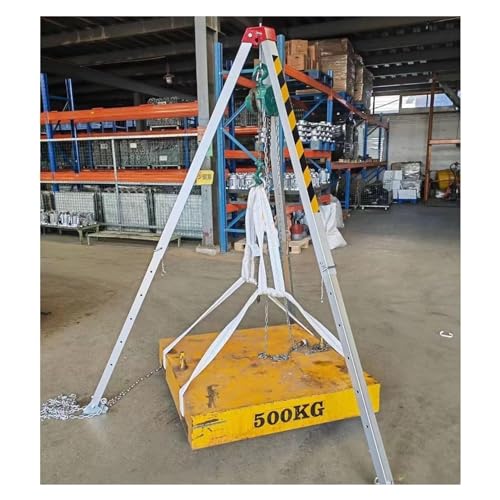 Sistema de rescate y detención de caídas Equipo de rescate y elevación de emergencia, kit de trípode de aluminio for espacios confinados con arnés de detención de caídas for construcción y uso industr