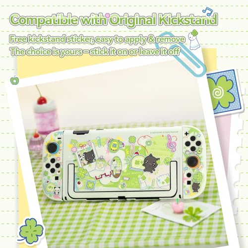 Image of GeekShare Slim Protective Case Compatible with Switch 2 (2025), Anti-Scratche and Shock-Absorption Dockable Hard Shell for Switch 2 Game Console - Lucky Clover Memo