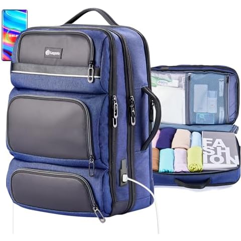 VPBAGE 40L Travel Luggage Backpack with Laptop Compartment, Personal Item Bag for Men, Carry on Luggage Daypack with USB Charging Port, Alternative to Suitcase Cover