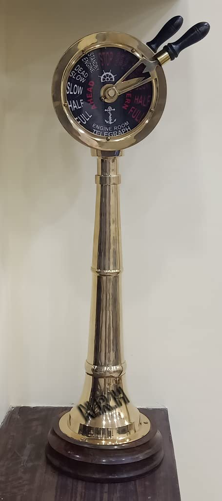 Brass Maritime Antique Brass Ship Engine Telegraph Collectible Decor 24 inch Table Top Decor Home Office Decor Father's Day Gift