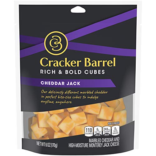 Cracker Barrel Cubes, Cheddar Jack Cheese(6 oz Bag)