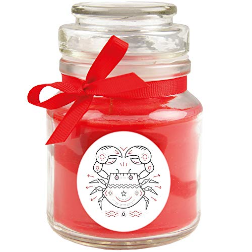 HS Candle Vela perfumada con signo del zodiaco rosa en tarro de