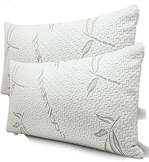 BeddingHome Super Soft Bounce Back Pillow Hypoallergenic & Pillow (2), White/ Green