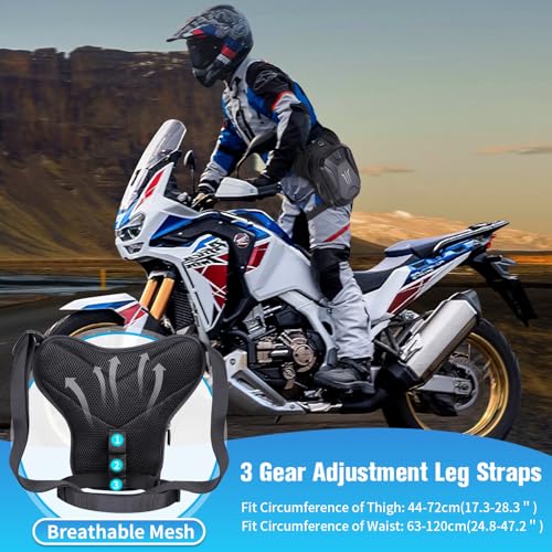 Faneam Beintasche Motorrad Herren Damen Beintasche Sport Multifunktionale Hüfttasche Gürteltasche Wasserdicht Oberschenkeltasche für Motorrad Wandern Angeln Reiten, Verstellbarer Beinriemen