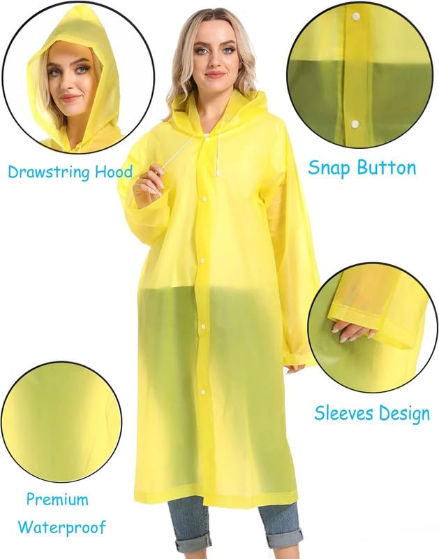 Image of CHACKO EVA Waterproof Rain Coat Hooded Outdoor Water Resistant Suit Portable Men and Women