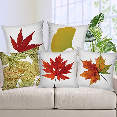 AEROHAVEN Set Of 5 Abstract Decorative Hand Made Jute Throw/Pillow 180 TC Cushion Covers - Cc11 - (24 Inch X 24 Inch) Multicolor