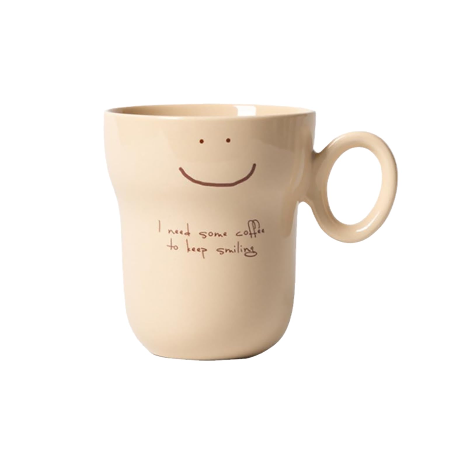 CAPIJIONG 400ml/13oz Koreanische einfache Keramik Kaffeetasse Tasse Becher Skandinavisch Ins Stil Haushalt süße Milch Blume Tasse Geeignet für Büro
