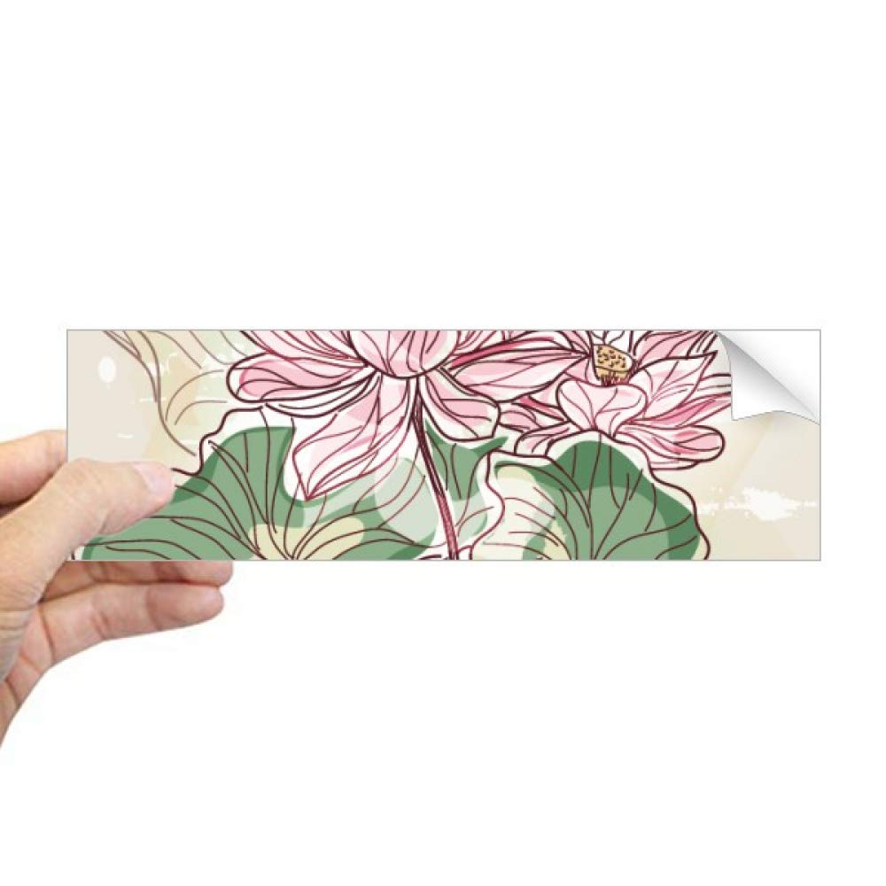 Sticker fenêtre fleur de lotus racine de lotus film vitrage rectangulaire