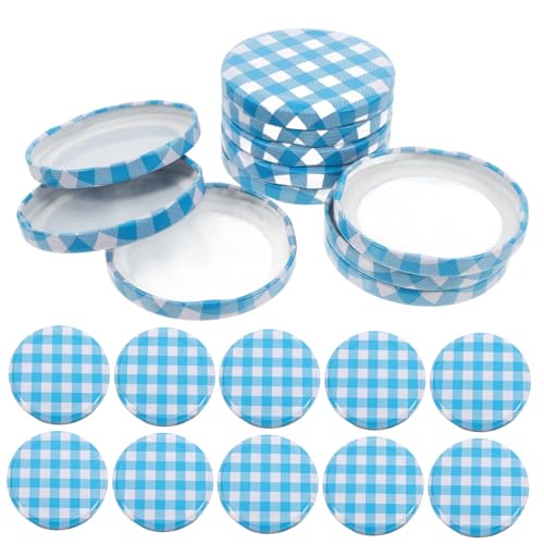 Didiseaon 50 Piezas Cubierta De Hojalata Tapas Para Enlatar Tapas De Tarros De Pepinillos Planchar Sky-blue