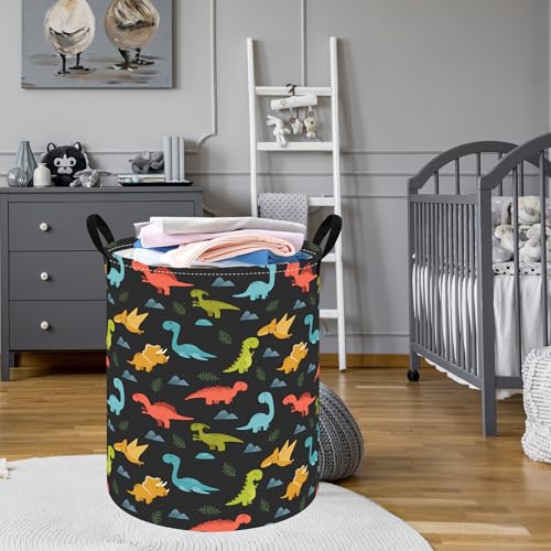 Image of Boys Foldable Storage Basket 63L Kids Hamper with Waterproof Lining & Leather Handles Baby Organizer Bins for Boys' Bedroom, Laundry, Toys, and Gift