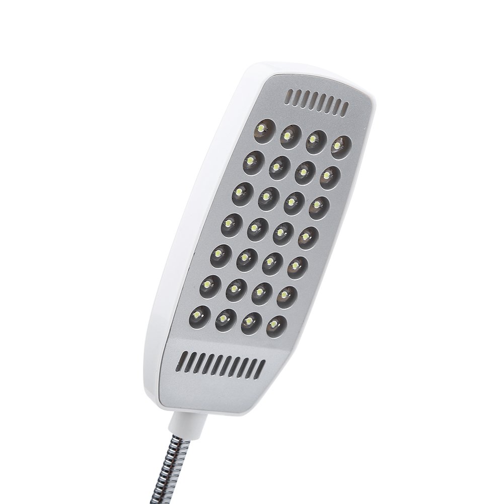 Gsycle 5v USB LED Light, Flexible Mini Gooseneck Lamp28 LED Portable Reading Light Computer Lamp with Switch for Notebook Laptop, Desktop (White)
