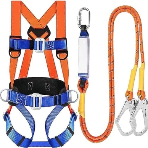 Safety Harness Full Body – Adjustable Industrial Fall Protection Belt with D-Ring, 140kg Capacity for Construction, Roofing, Tower Climbing & Industrial Safety