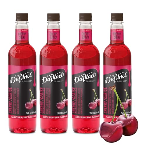 Image of DaVinci Gourmet Classic Cherry Syrup, 25.4 Fluid Ounces (Pack of 4)