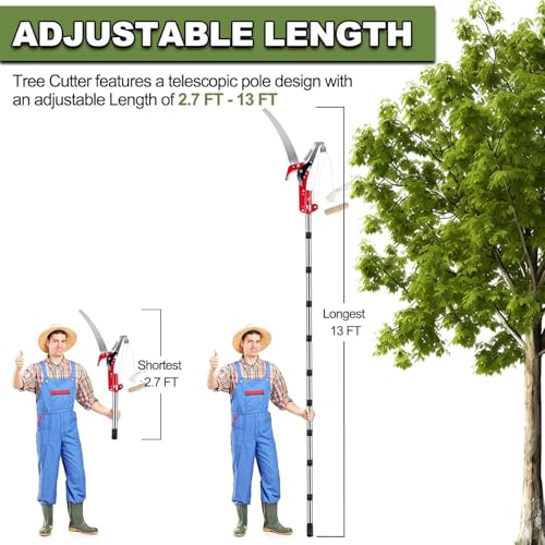 Scie à perche manuelle anti-chute pour couper les branches hautes sans échelle - 3