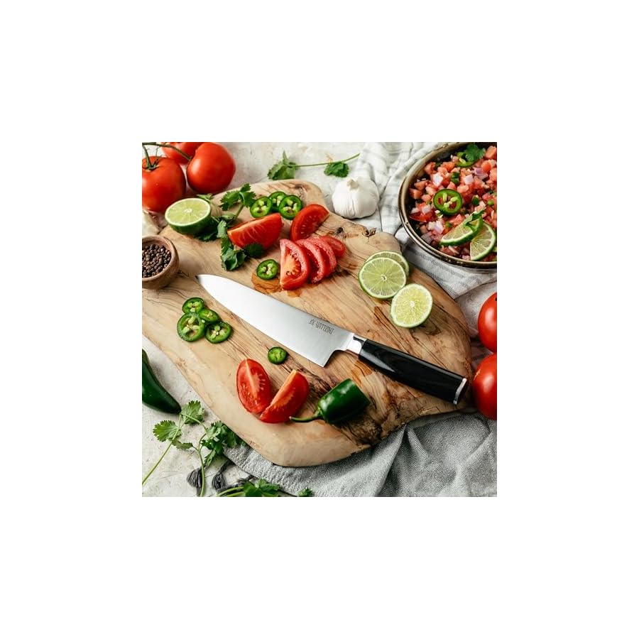 Yatoshi-9-Piece-Block-Set-Pro-Kitchen-Knife-Set-Ultra-Sharp-High-Carbon-Steel-with-Ergonomic-Handle Yatoshi 9 Piece Block Set - Pro Kitchen Knife Set Ultra Sharp High Carbon Steel with Ergonomic Handle