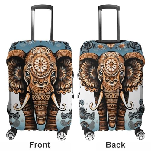 Carry on Luggage Cover Elephant Suitcase Covers for Luggages Tsa Approved Travel Luggage Sleeve Protector Elastic Suitcase Protector Anti-Scratch Washable Fits 19-30 Inch Case -M3