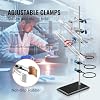 VEVOR Lab Stand Support, Laboratory Retort Support Stand Set, Steel Lab Stand 23.6 Rod and 8.3 x 5.7 Cast Iron Base, Includes Flask Clamps, a Burette Clamp and Cross Clamps