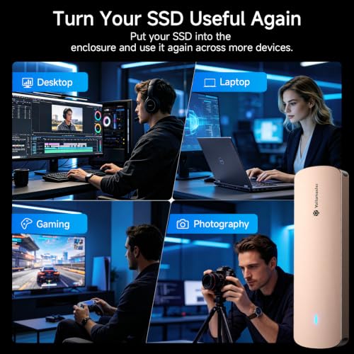Yottamaster M.2 NVMe SATA SSD Enclosure, USB 3.2 Gen 2 10Gbps Adapter - image 6