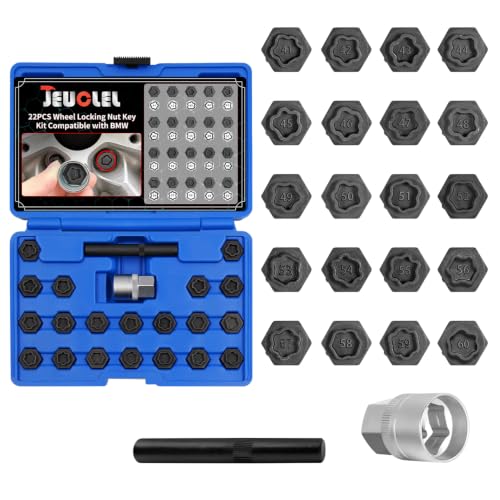 22PCS Wheel Locking Nut Key Kit Compatible with BMW Series