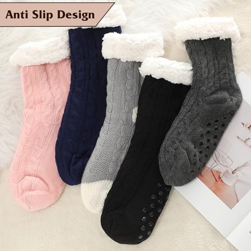 Image of Evankin Fuzzy Socks for Women Slipper Socks Fluffy Cute Animal Indoor | Fuzzy Socks for Women Slipper Socks,Fluffy Cute Animal Indoor Non-slip Slipper ,Mid-calf-socks Comfy Winter Gifts