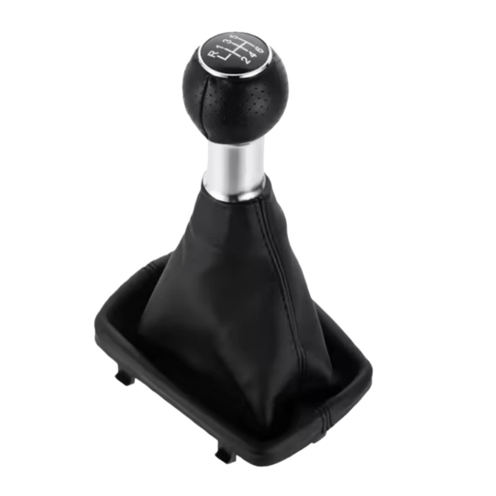 Glblpexelr Black R123456 For A3 S3 2000 2001 2003 Gear Knob Replacement Abs Plastic/Pu Leather