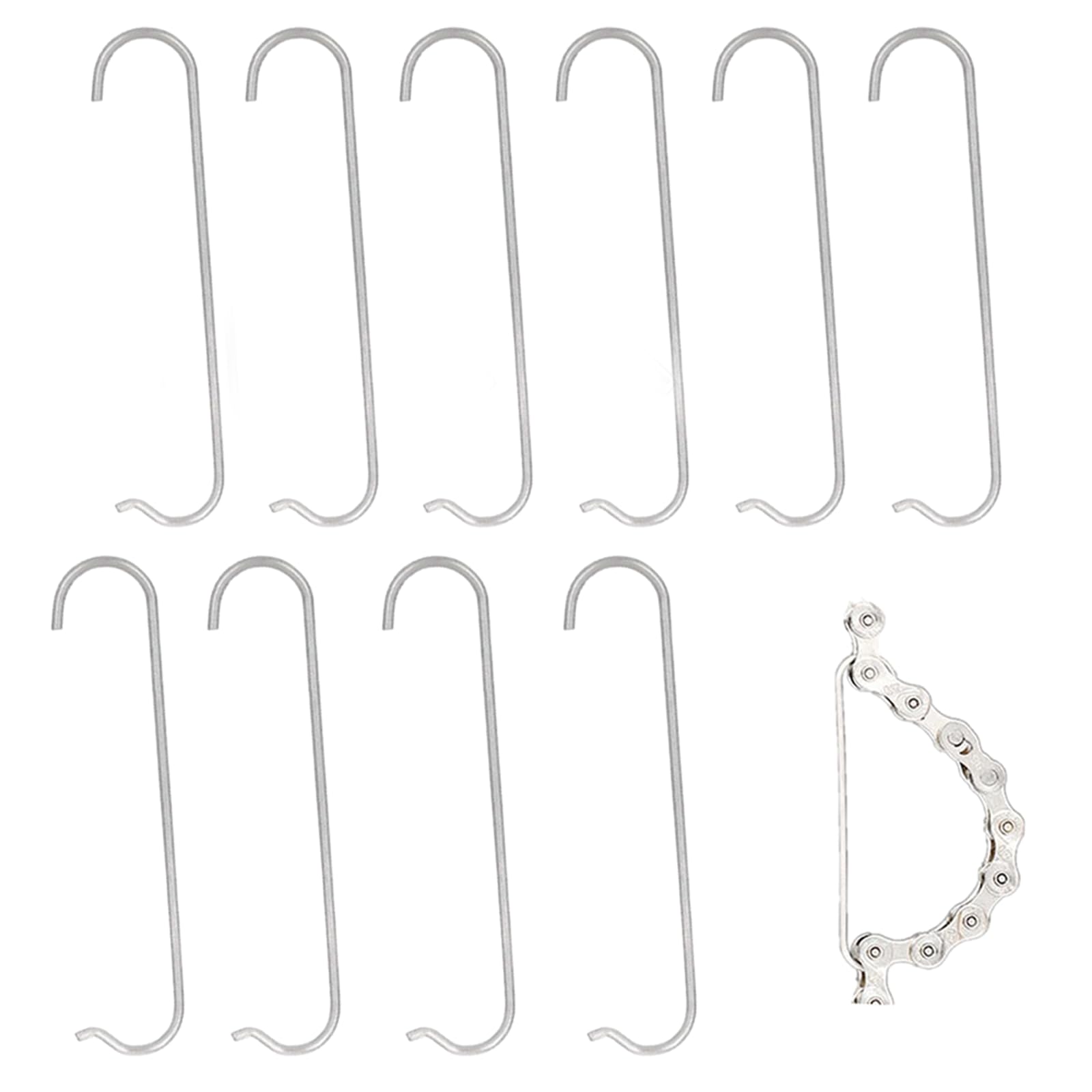 GHYJHS 10 Pcs Bike Chain Hook 7cm Joint Hook Bicycle Chain Repair Tool Removal Chain Connecting Tool Bicycle Accessories for Mountain Bike Road Bike, Silver