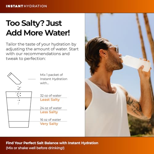 Image of Instant Hydration Sugar Free Electrolytes Powder Packets - Mango Pineapple Electrolyte Drink Mix & Travel Essentials - Post Workout Recovery, Brain Health, Muscle & Tissue Support - 20 Sticks
