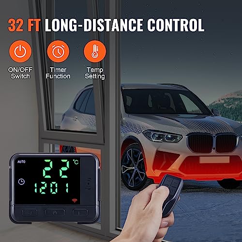 Image of VEVOR Diesel Air Heater, 12V 2KW Integrated Diesel Heater with Remote and LCD Display, 10L Tank Compact Diesel Heating Solution, Quick Warm-up for RVs, Trailers, Campers, Boats, and Indoor Use