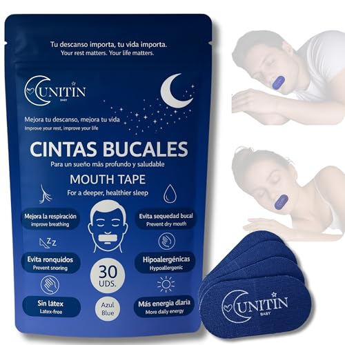 Cunitin Baby® - Cintas Bucales para Dormir, Mouth Tape, Antironquidos Para Dormir, Tiras Bucales para Dormir, Boca Cerrada, No Más Ronquidos, Mouth Tape For Sleeping, Tapa Bocas Para Dormir, 30 Uds
