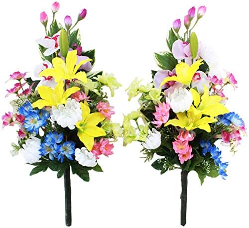 山久 造花 仏花 胡蝶蘭とユリの花束一対 02 1600 Ct触媒 シルクフラワー お供え 豪華 お仏壇 お盆 お彼岸 花 お墓 山久 造花 仏花 胡蝶蘭とユリの花束一対 02 1600 Ct触媒 シルクフラワー お供え 豪華 お仏壇 お盆 お彼岸 花 お墓