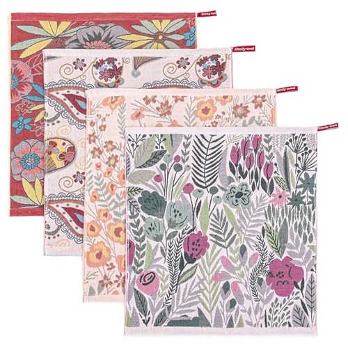 Cotton Kitchen Towels Set of 4 Quick Dry