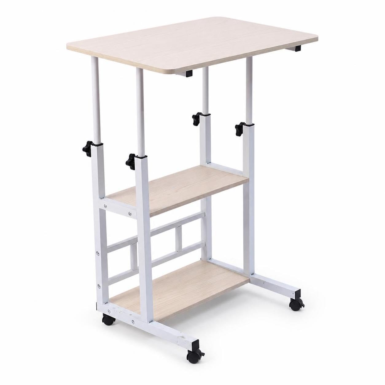 Scrivania Regolabile per Bambini, Scrivania Mobile da Studio per Computer Portatile e Monitor, Scrivania Altezza Regolabile per Casa e Ufficio