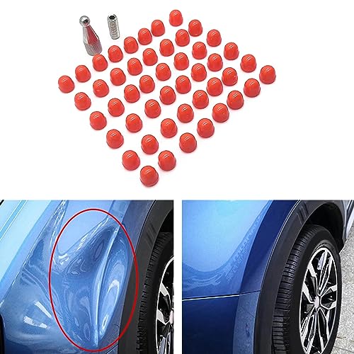 Image of 48pieces Rubber Tips for Paintless Dent Repair Hammer and Tips for Hook and Car Dent Repair Rod Removal Tips